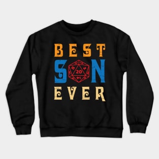 Best Gamer Son Ever You Can Just Pause A Game Happy Father Day Gamer Vintage Retro Crewneck Sweatshirt